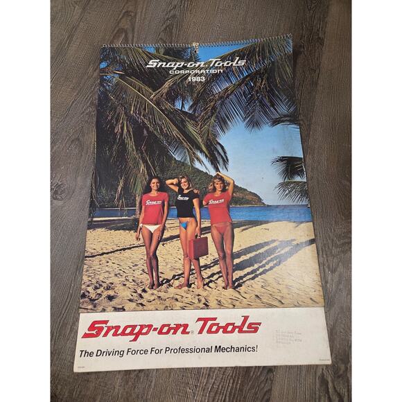 Very Rare Vintage 1983 SNAP-ON TOOLS Collectors Edition Pinup Girl Calendar New - Picture 1 of 3